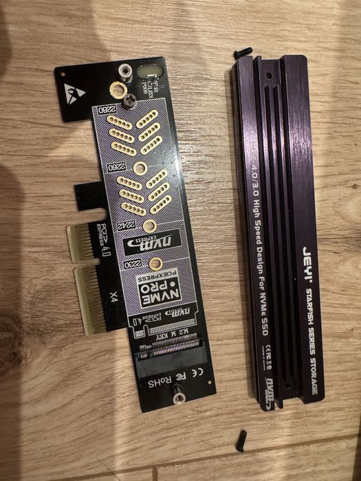 Адаптер M.2 NVMe на PCIe с радиатором