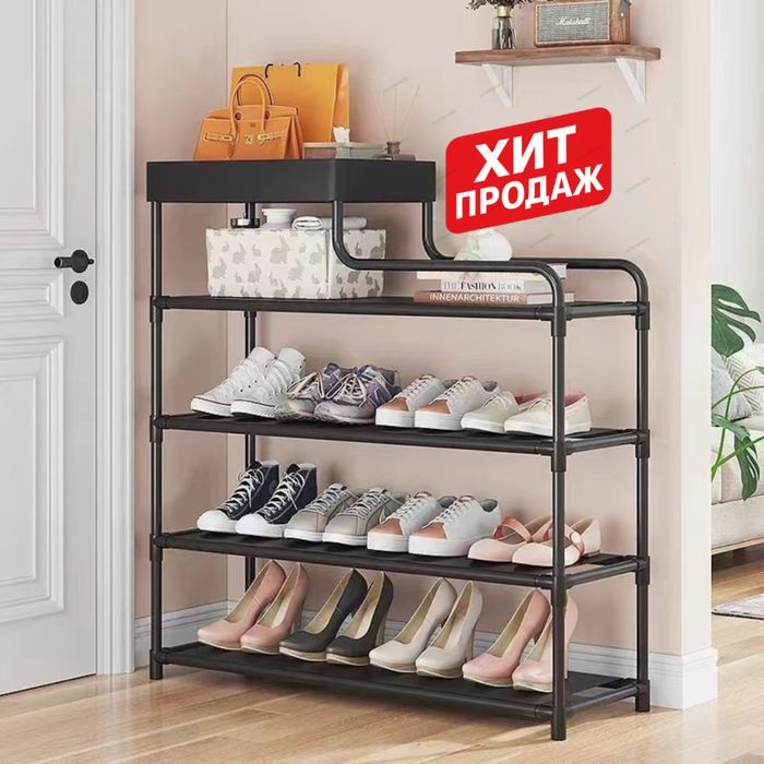 Обувная полка 60×21×78.5 см, 5 ярусов, белая