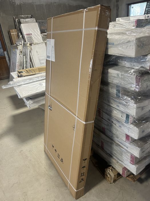 Paravan de cada Fix / Profil Auriu Mat / Sticla 8mm