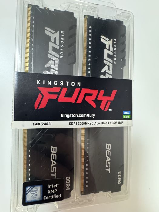 ОЗУ 16gb DDR4 3200 Kingston Fury