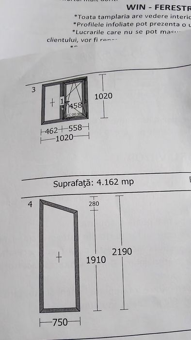 Vând ferestre termopan