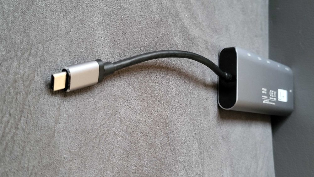 Adaptor USB-C DELTACO, USB-C FM, HDMI FM, 2 x USB-A  1xRJ45, UHD 30Hz