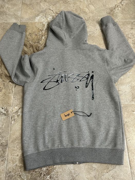 Stussy сив суичър с цип