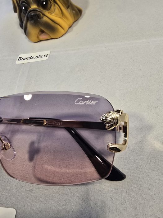 Ochelari de soare Cartier Rimless Pink, 17594, made in Italy