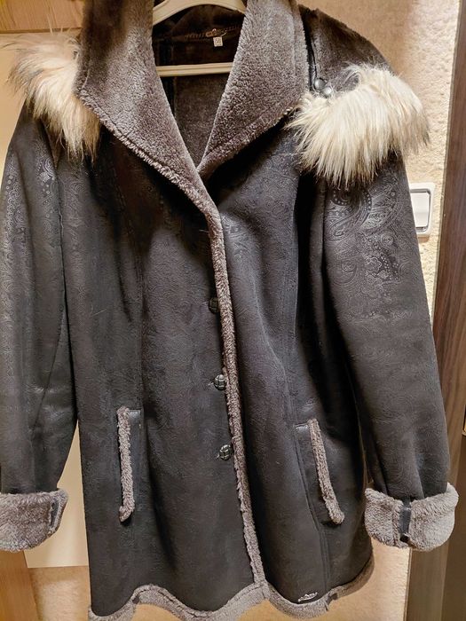 Дамско зимно палто, имитация на кожух