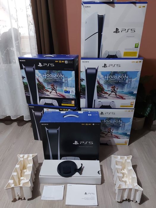 Cutii complete pentru PlayStation 5 Disc, Digital și Slim Disc.