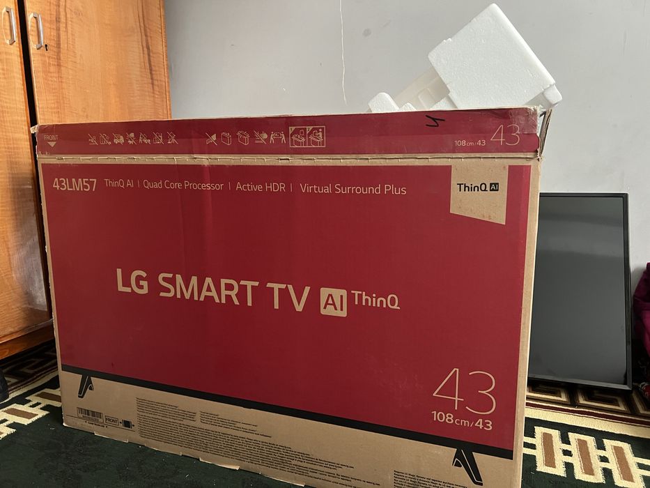 LGтелевизор сатылады 43лык смарт гарантия 3жыл