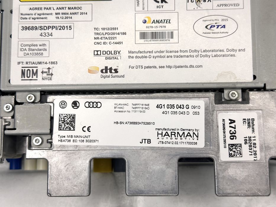 Мултимедия AUDI A6 A7 4G1035043G 4G1035043D