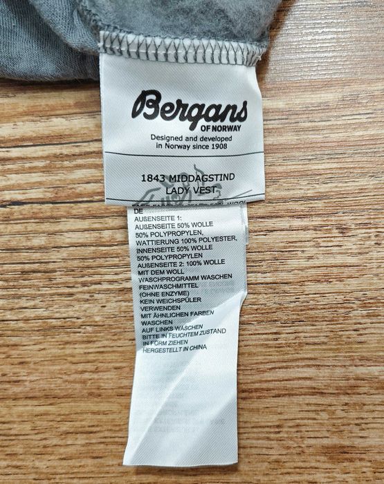 Bergans of Norway Дамски елек с мериносова вълна сива грейка размер S
