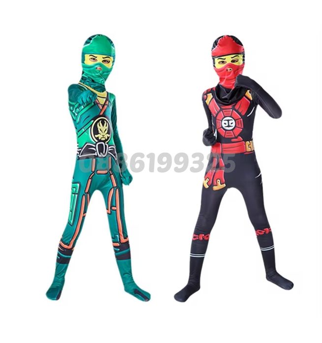 Детски Костюм на Нинджа Ninja костюм за деца + светещи мечове