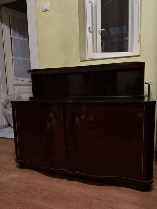 Comodă joasă / Noptieră lungă cap de pat vintage Art Deco – Pentru recondiționare