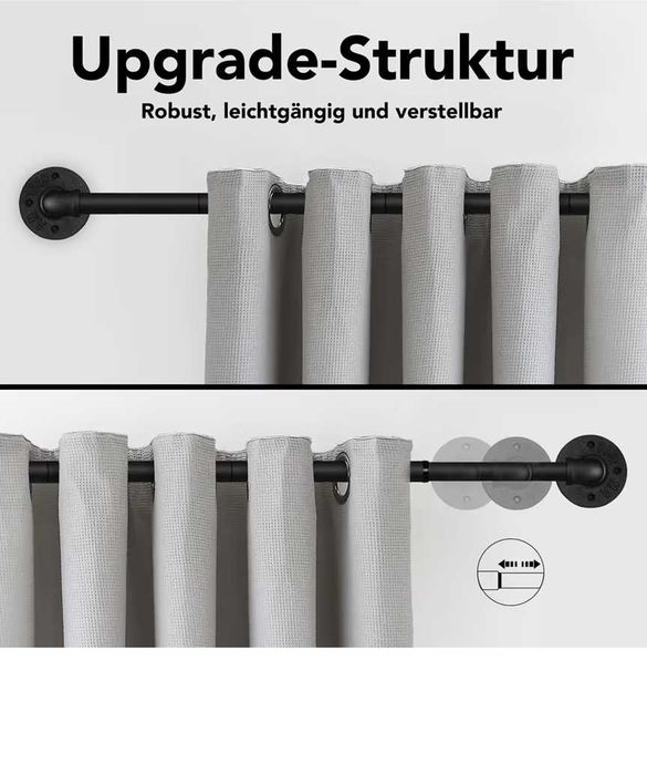 Bară de perdea extensibilă