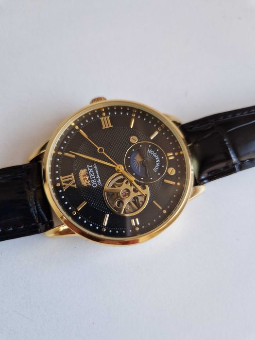 ORIENT Sun & Moon, semi-skeleton, automatic, cal. Epson, Japan, 21 jewels. Чисто нов!