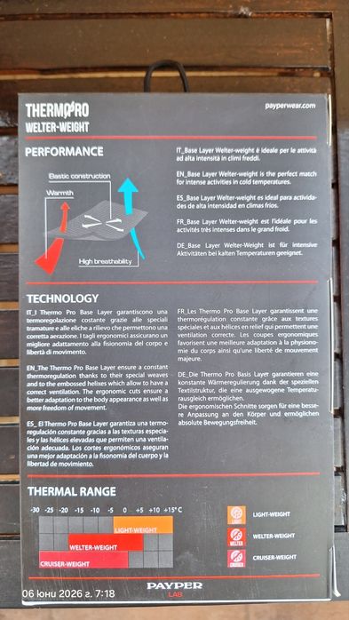 Нова Термоблуза PAYPER THERMO PRO 240