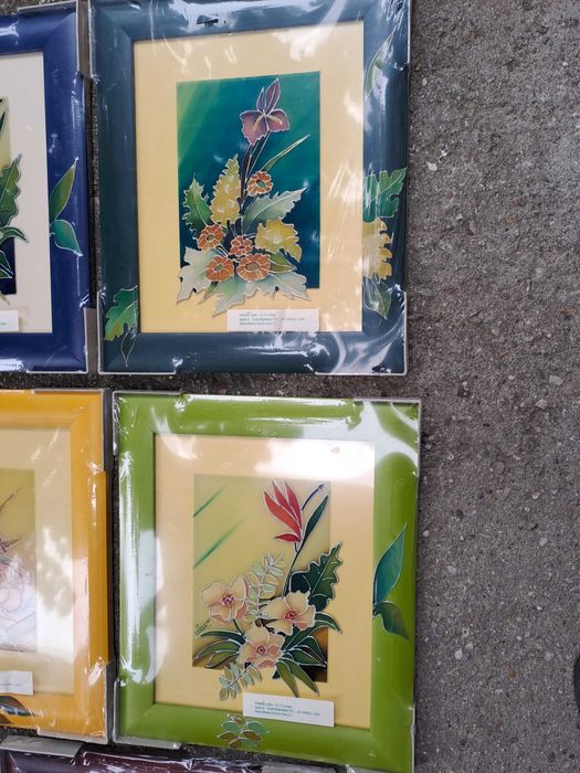 tablou pe sticla gen vitraliu 37/31 cm nou