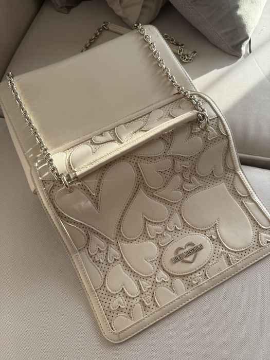 Чанта moschino бежова