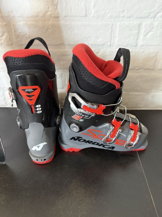 Детски ски ATOMIC J2 и детски ски обувки Nordica и щеки Leki