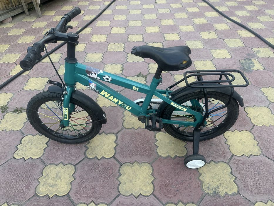Детский велосипед зеленый