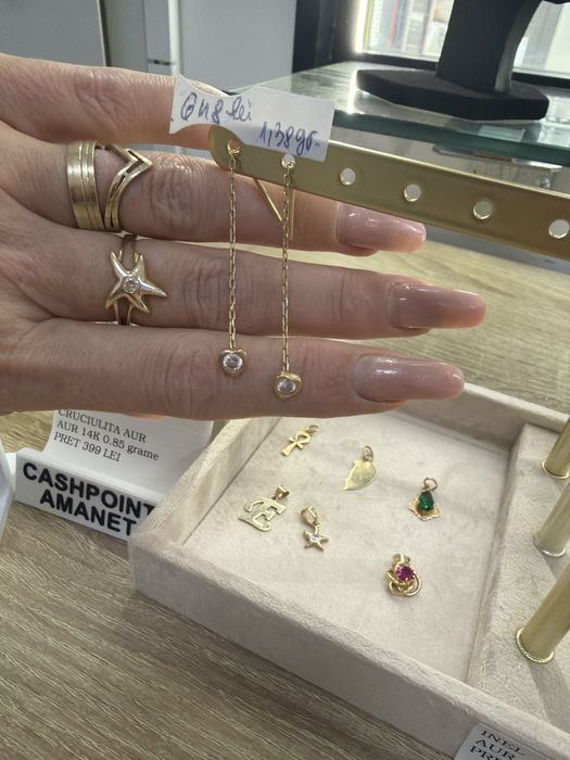 Bijuterii aur 14 K 450 lei gramul