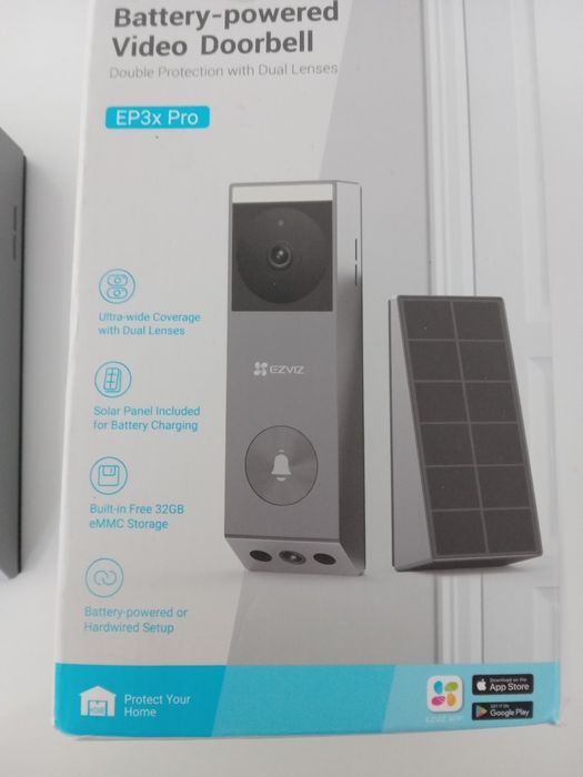 EZVIZ Ep3X Pro видео звънец, безжичен, двойна 2K и 1080P камера