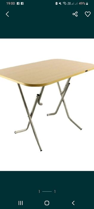 Masa plianta 40x60cmx 57 h, Blat din pal, cadru metal solid