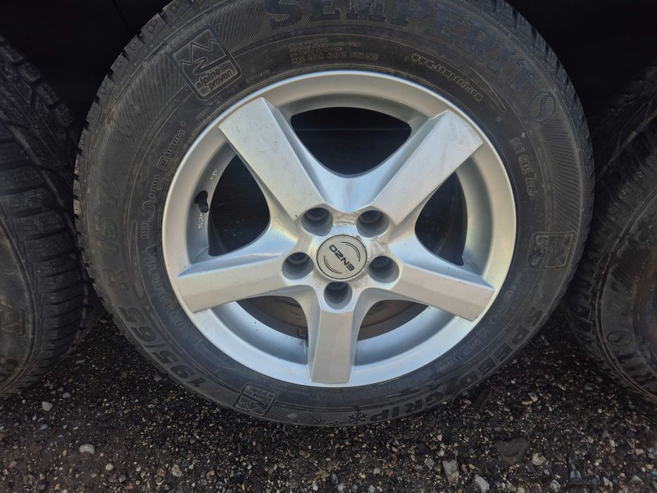 4 алуминиеви джанти 15", 5X112 с гуми 195/65R15
