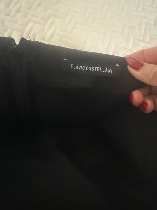 Черна корсетна парти рокля с ресни