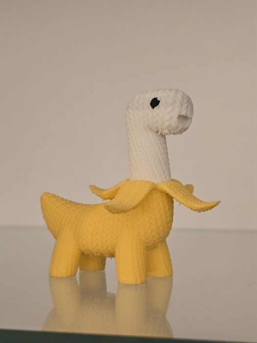 Marturii cute knitted Banana/Dinosaur