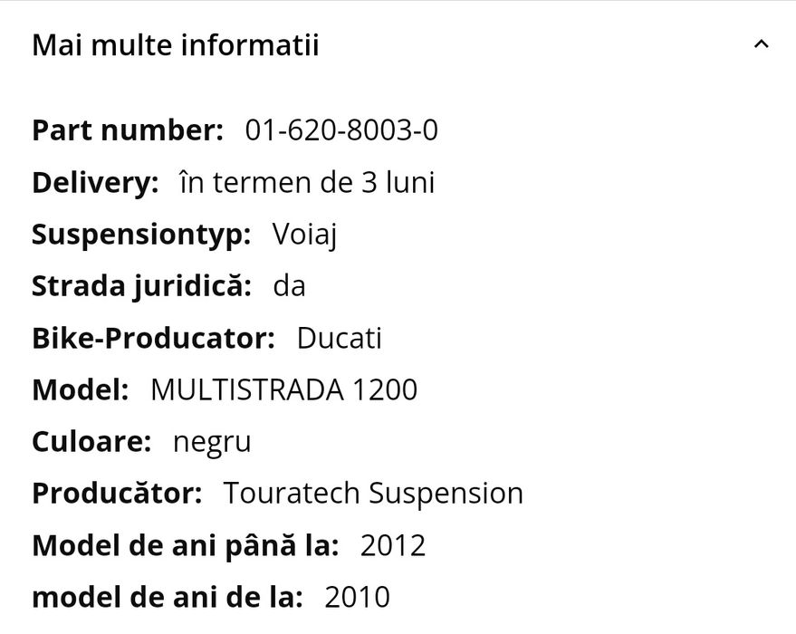 Arc suspensie spate Hyper Pro pentru Ducati 1200 Multistrada