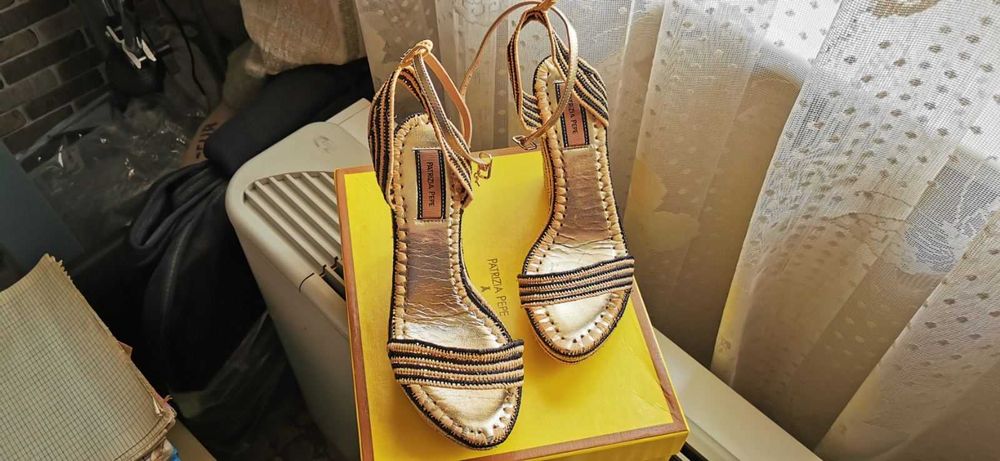 Маркови дамски сандали / еспадрили от рафия PATRIZIA PEPE - 39 номер