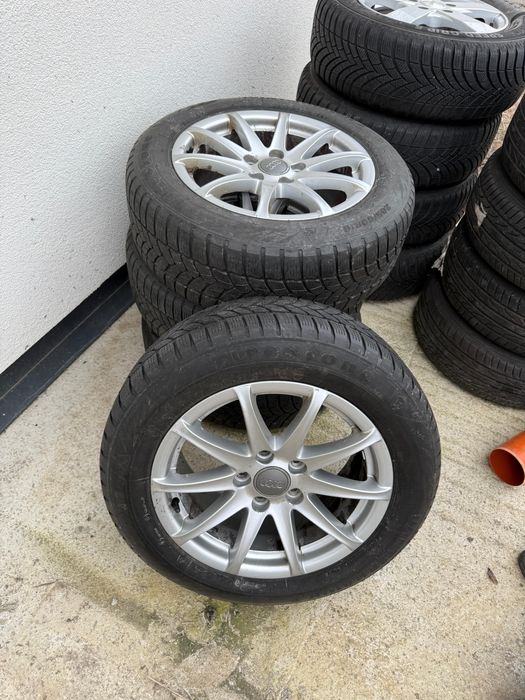 Roti Audi sau gama vag, 5x100, 205/60 R16 cu anvelope iarna