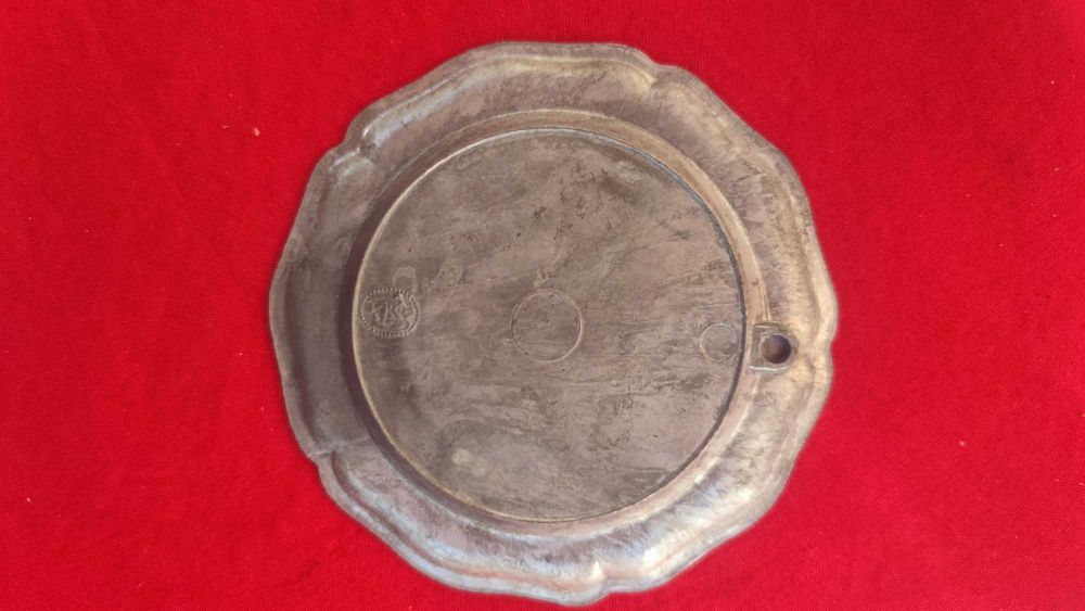 Немски калаени чинии за стена с рисуван порцелан