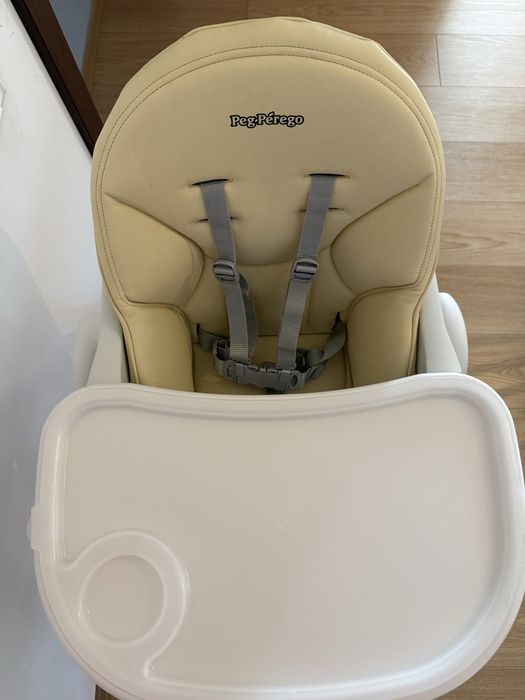 Peg Perego Prima Pappa Follow Me Scaun Înalt De Masă Bebe Pliabil Cu Înălțime Reglabilă Bej