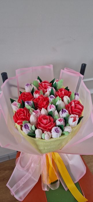 Сладкий букет из зефира