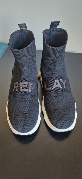 Botine slip-on negre