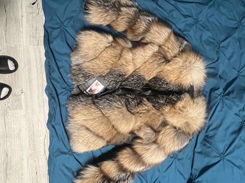 Blana naturala vulpe noua 2 in 1