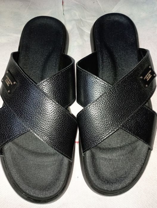 Мужские новый шлепки кожаные Louis Vuitton великан 46 размер.