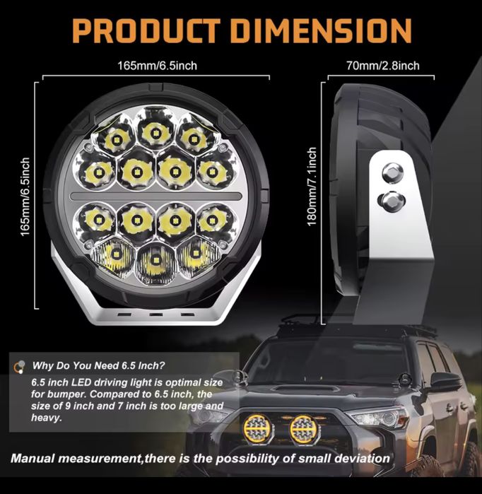 Set proiectoare OFF-ROAD 4x4