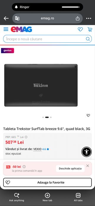 Tabletā :Trek Stor.      Nr.tle.: +40 (766) 855 899