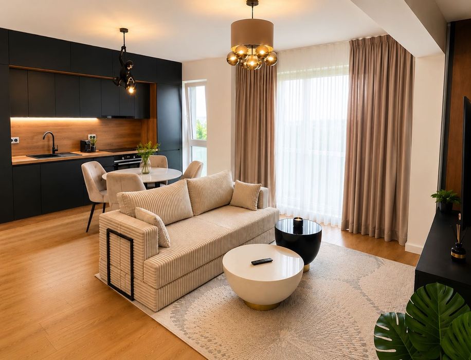 Apartament Luxury 3 camere | 2 băi | Design modern | Tunari | 10 min aeroport