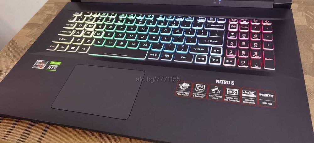 RTX 3070 8GB/AMD Ryzen 5/16GB RAM/512G SSD/17.3 144hz IPS/Acer Nitro 5