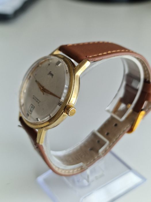 Ceas automatic placat cu aur Swiss made marca Gama. Mecanism ETA2472.