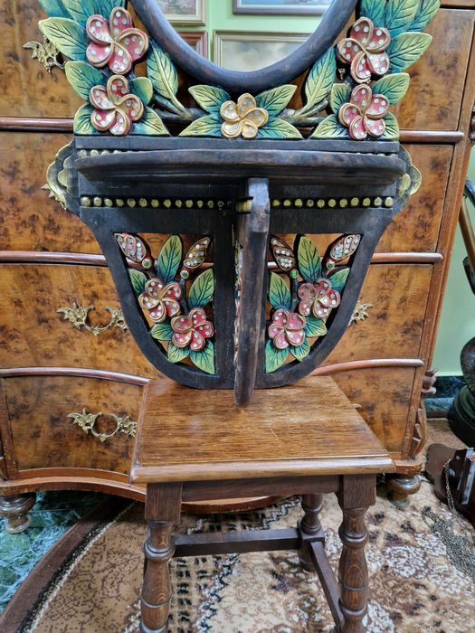 Много старо английско антикварно дървено огледало