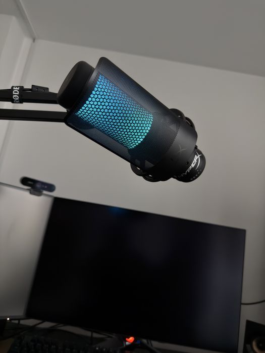 Microfon HyperX Quadcast S + HyperX Shield pop filter