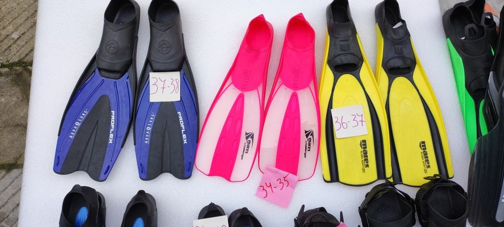 Боти.плавници  46-47 ,маска,шнорхел SEAC SUB , Креси ,Марес ,Бюша