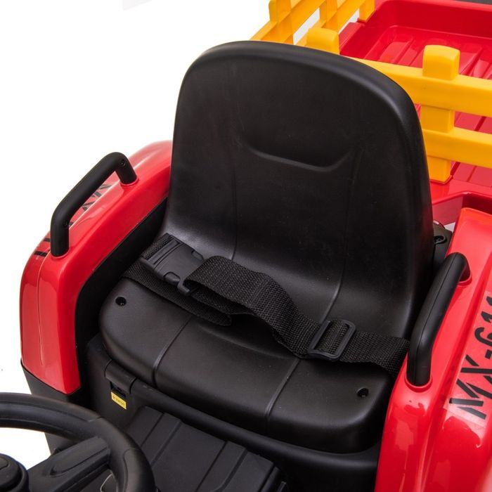 Детски акумулаторен трактор с ремарке 12V – 2x25W, MP3, Bluetooth, до 30 кг, червен