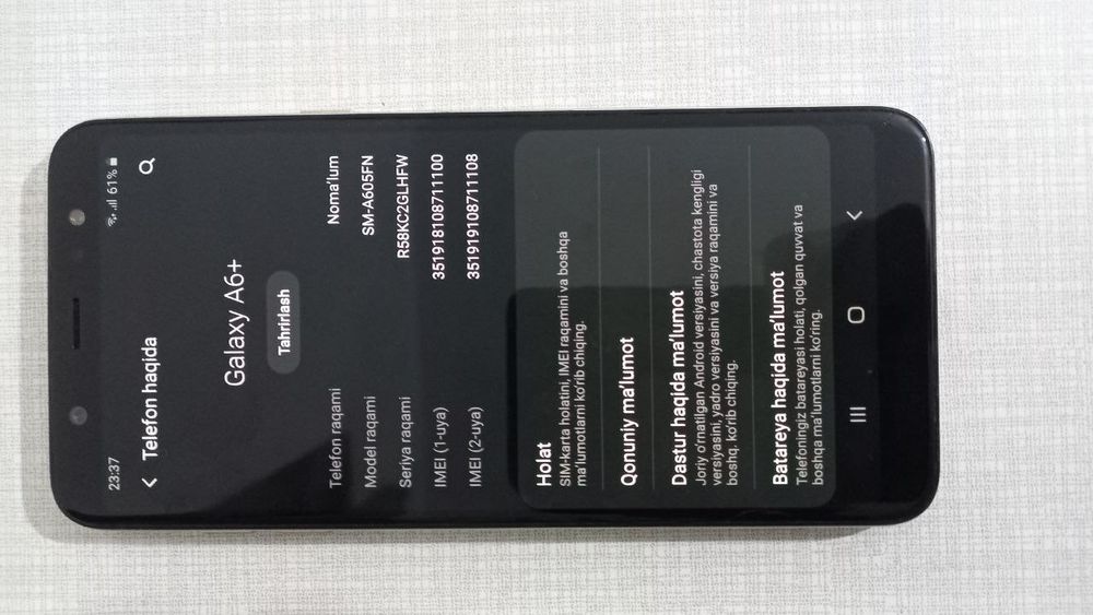 Samsung galaxy a6+ srochna