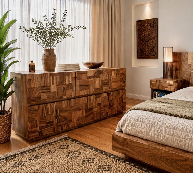Подборка дизайнерской мебели для спальни из массива тика ( Индонезия)