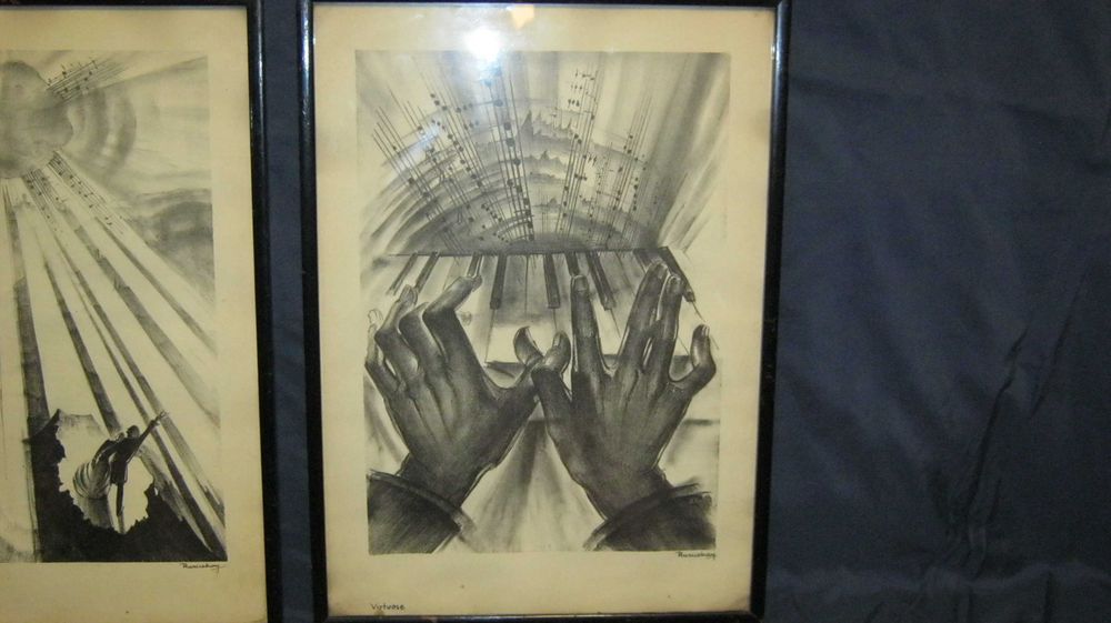 Lot 3 bucati LINOGRAVURI,autor RUZICSKAY GYORGY(1896-1993)