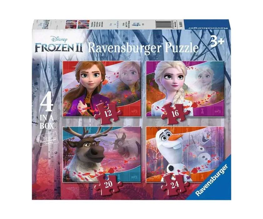 КАТО НОВИ! ЦЕНАТА Е И ЗА ДВАТА ПЪЗЕЛА! Пъзел Ravensburger 4-в-1